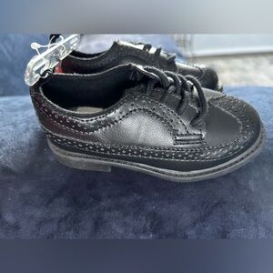 Carters Little Boys Toddler Black Leather Oxford Shoes NWT